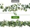 5.9FT Eucalyptus Garland Artificial Vines Fake Greenery Garland with Gypsophila and Willow Leaves Faux Hanging Plants for Wedding Home Party Table Wall Decor (2pcs)